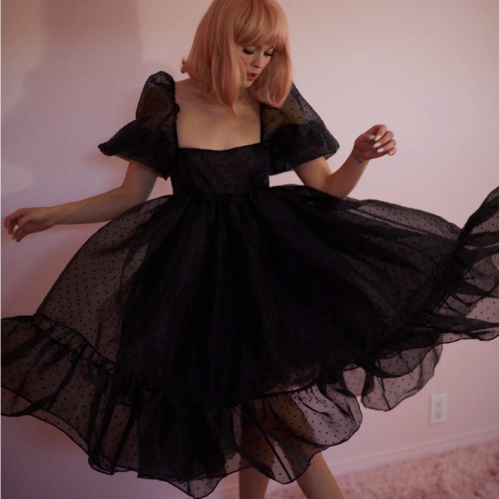 Selkie Black Mini Dress